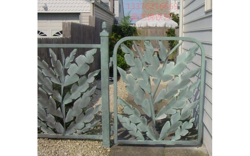 Small wrought iron courtyard gates