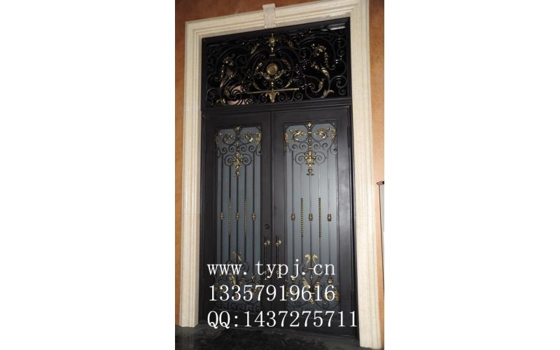 Wrought iron entrance doors