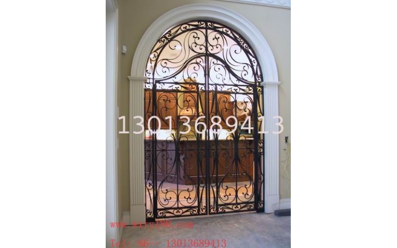 Wrought iron entrance doors